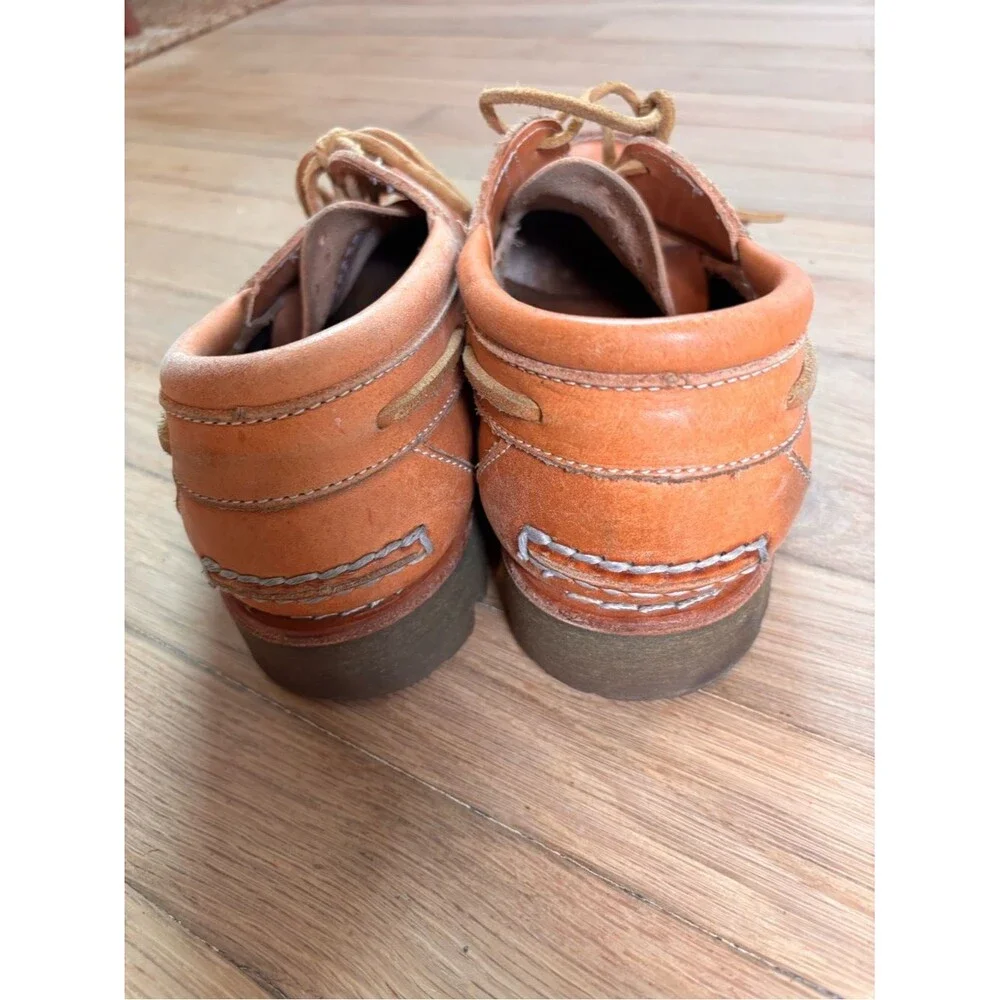 Timberland Men’s Handsewn Leather Camp Moc Boat Shoes Vibram Lug Sole 11.5